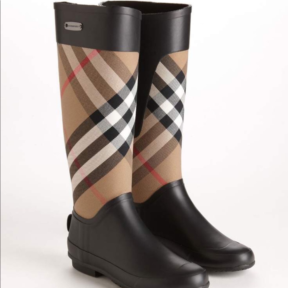 Burberry rain boots